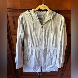 Women’s Columbia Light Blue Zip-Up Jacket. Size XS